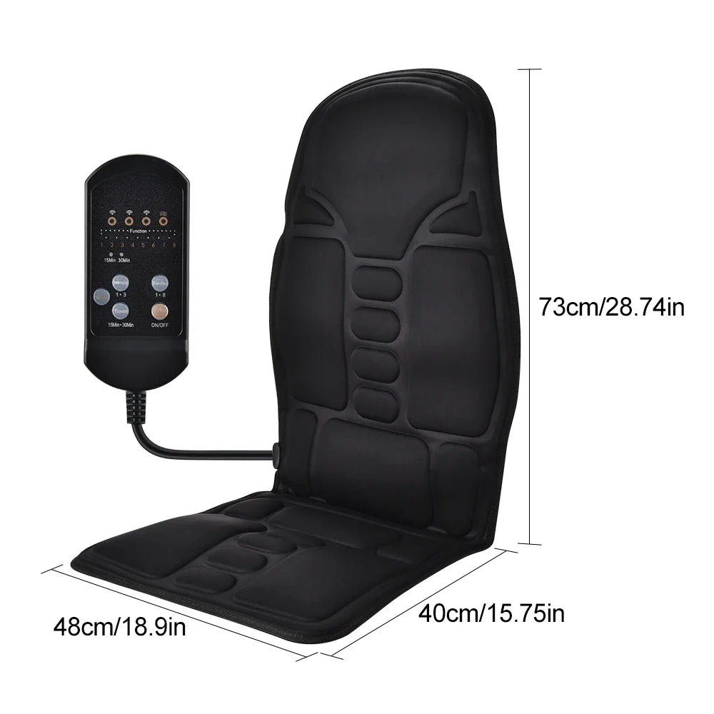 Full-Body Massage Cushion 7-Motor Vibration & 3 Heat Zones