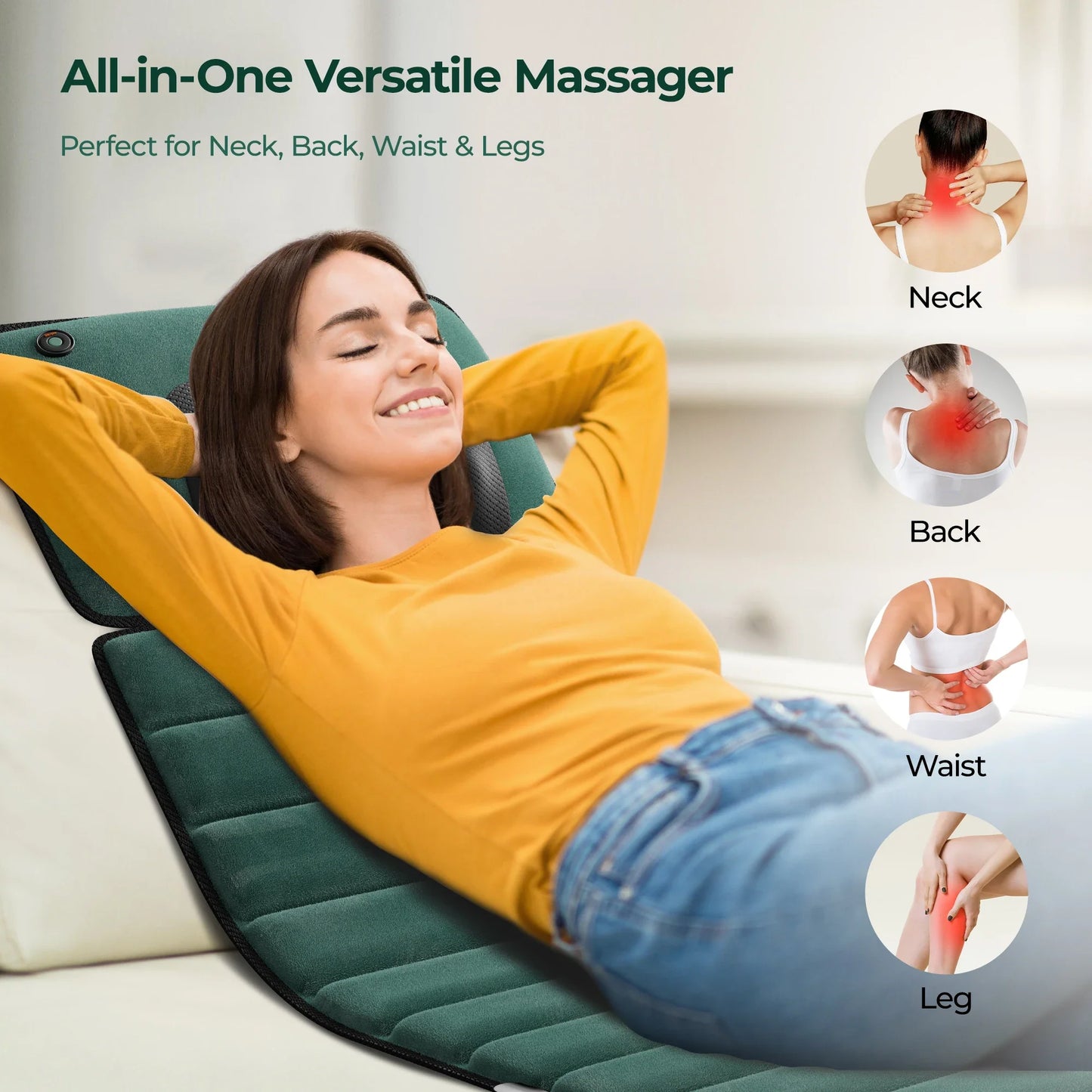 Full-Body Massage Mat 10-Point Vibration & Heat