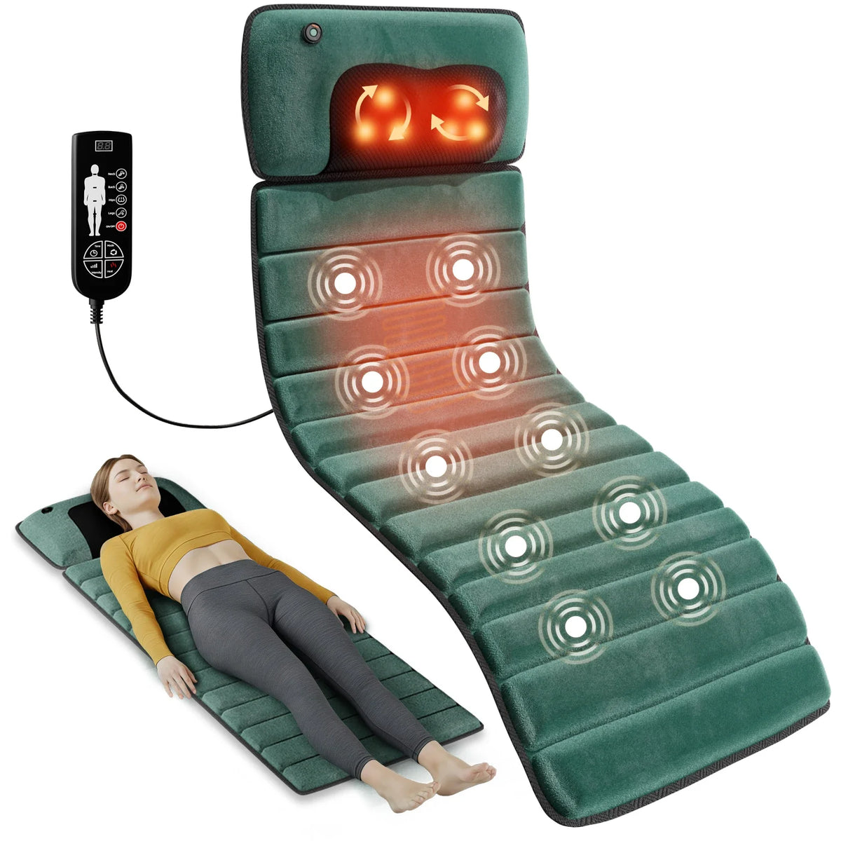 Full-Body Massage Mat 10-Point Vibration & Heat