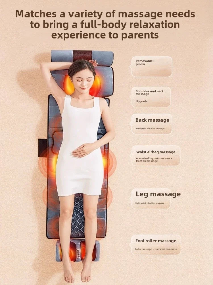 Full Body Massage Mat 10-Zone Vibration & Heat