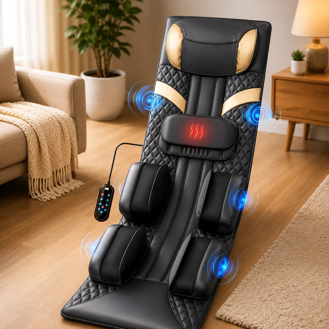 Full-Body Massage Mat Air Compression Heat & Vibration
