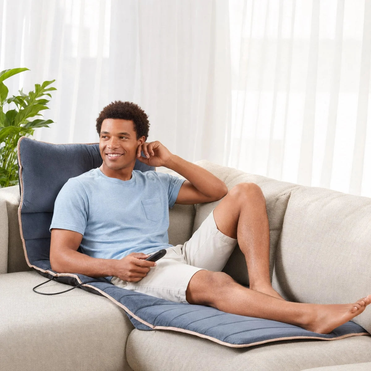 Full-Body Massage Mat Heated & Vibrating 9-Point Relief