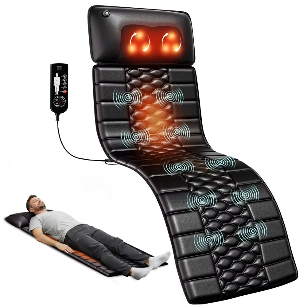 Full-Body Massage Mat Shiatsu Nodes 9 Modes & Heat