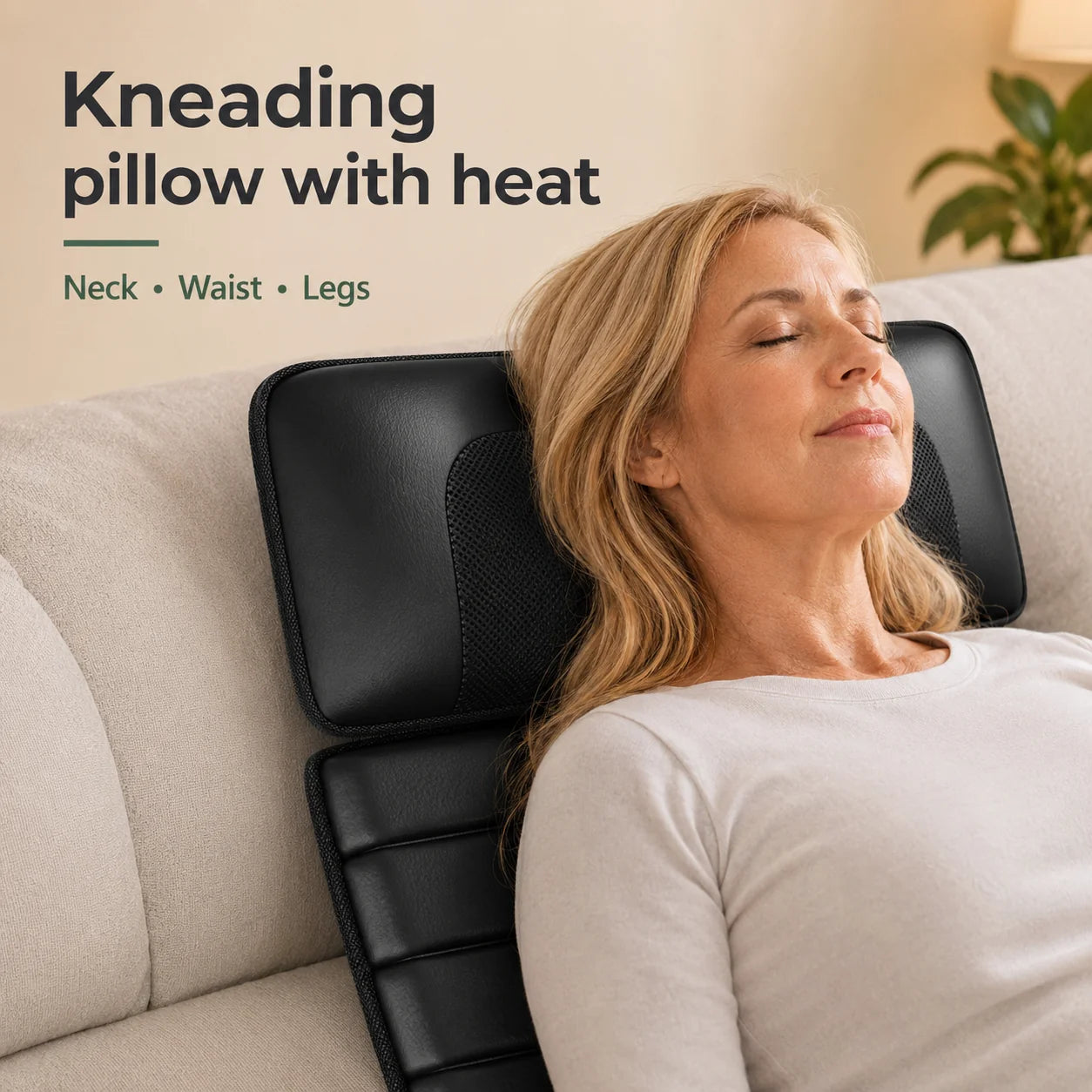 Full-Body Massage Mat Shiatsu Nodes 9 Modes & Heat