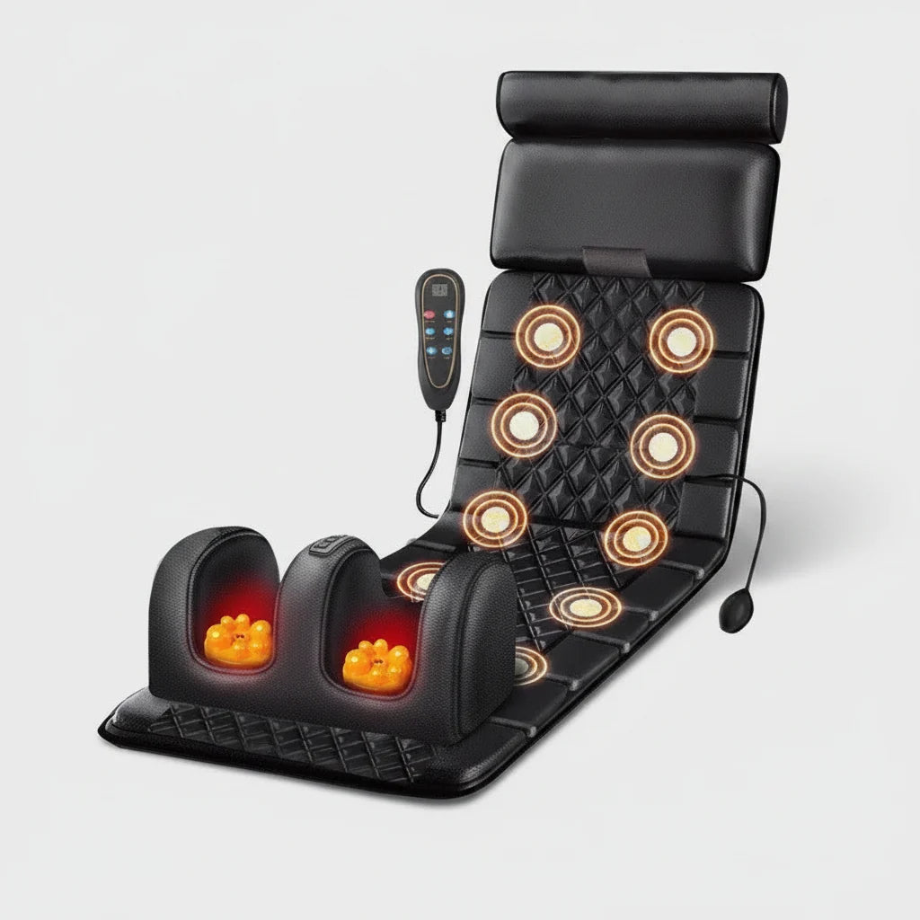 Full-Body Massage Mat Vibration, Kneading & Heat