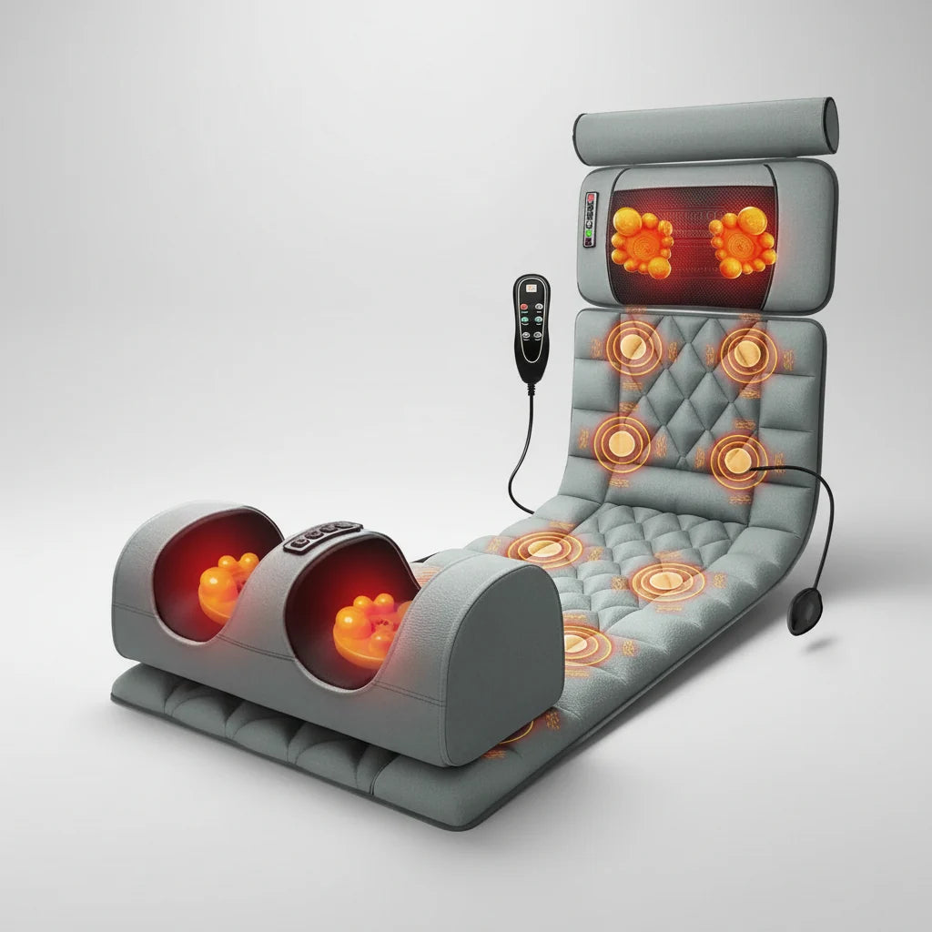 Full-Body Massage Mat Vibration, Kneading & Heat