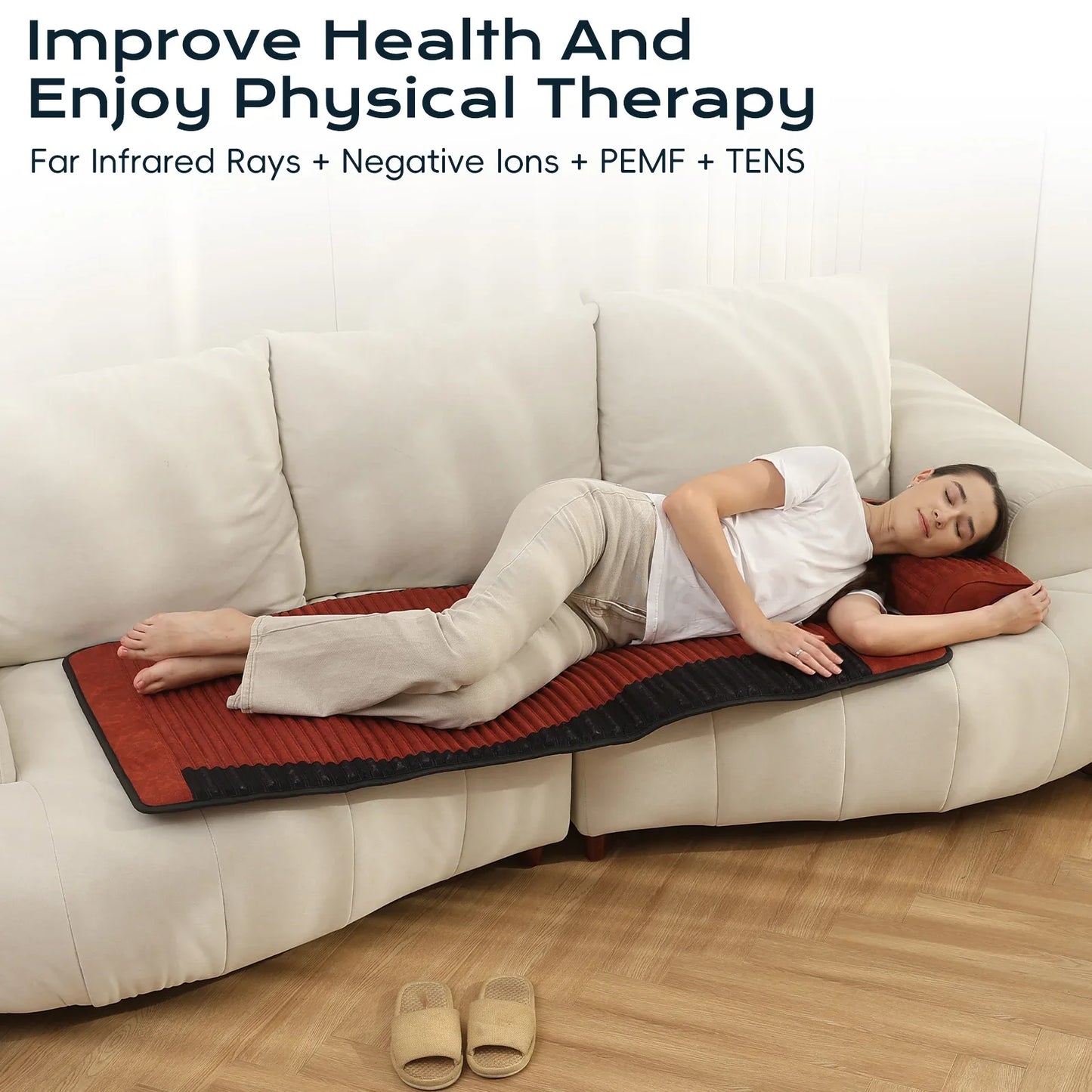 Full-Body Therapy Mat PEMF & Far-Infrared Gemstone Layer