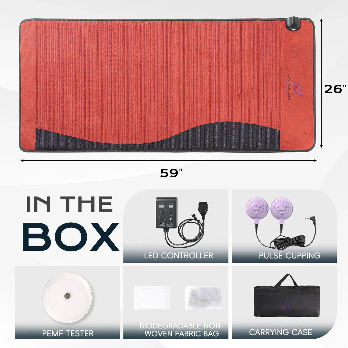 Full-Body Therapy Mat PEMF & Far-Infrared Gemstone Layer