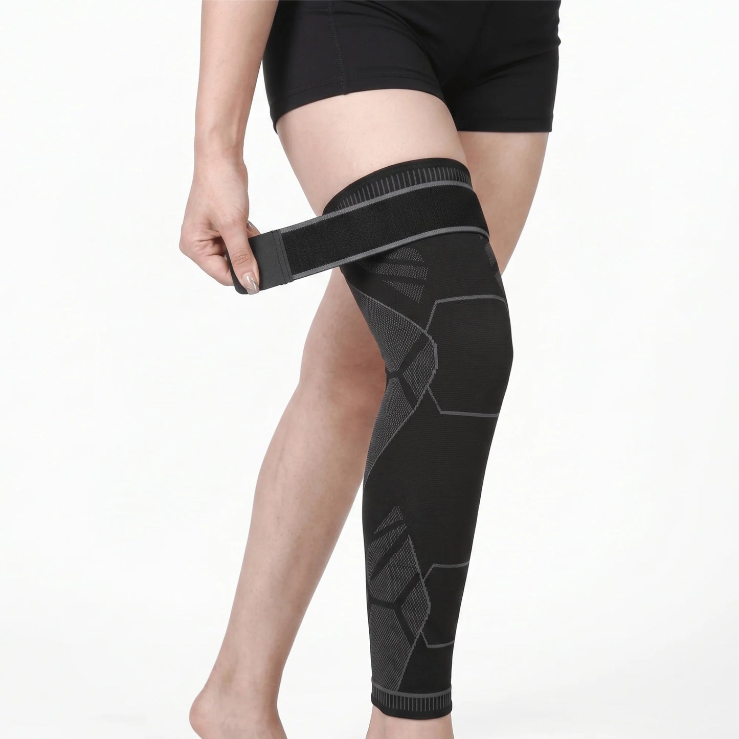 Full-Leg Compression Sleeve Non-Slip Breathable Thigh & Knee Support