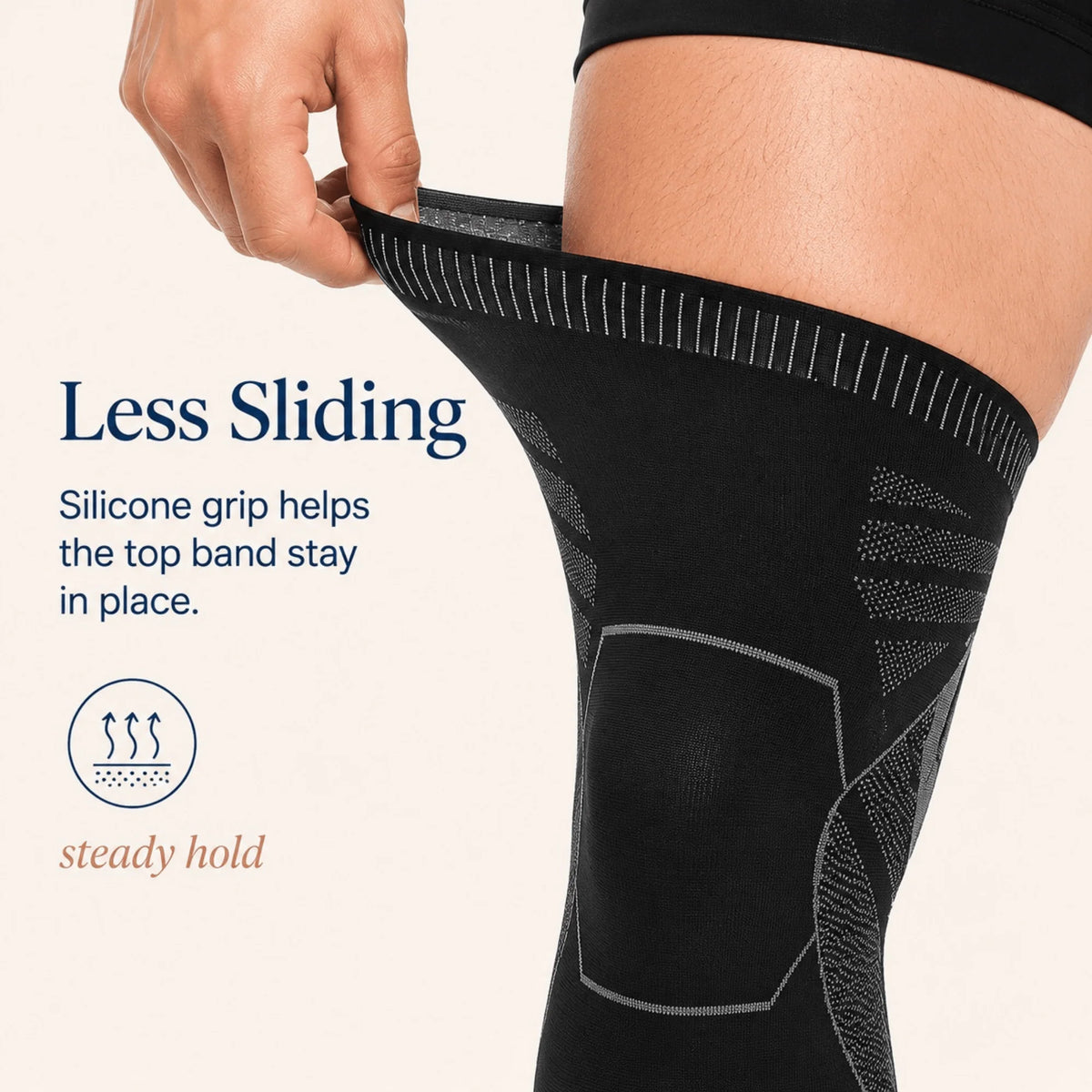 Full-Leg Compression Sleeve Non-Slip Breathable Thigh & Knee Support