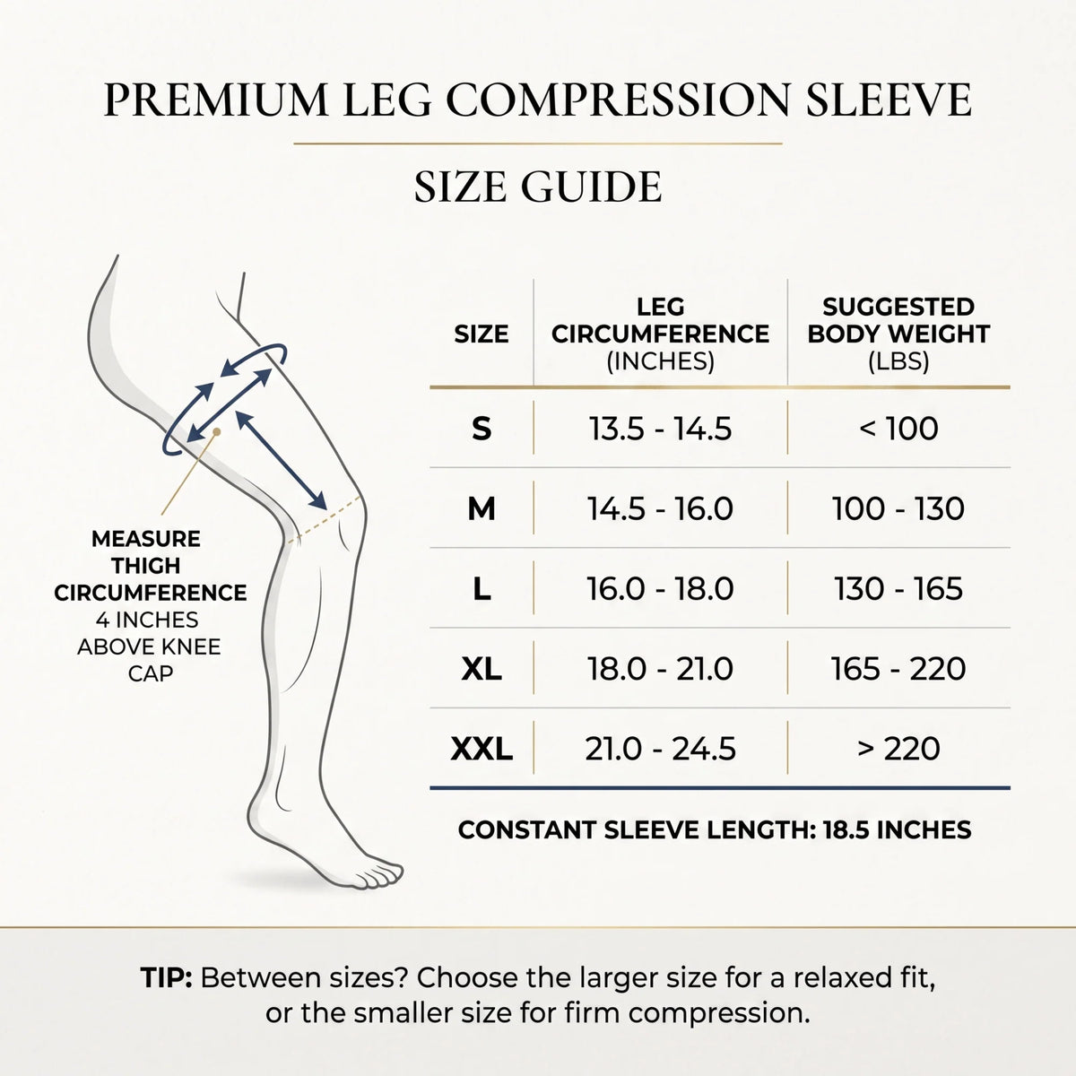 Full-Leg Compression Sleeve Non-Slip Breathable Thigh & Knee Support
