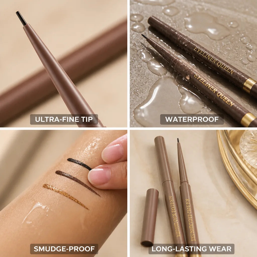 Gel Eyeliner Pencil Ultra-Fine Tip Waterproof & Smudge-Proof