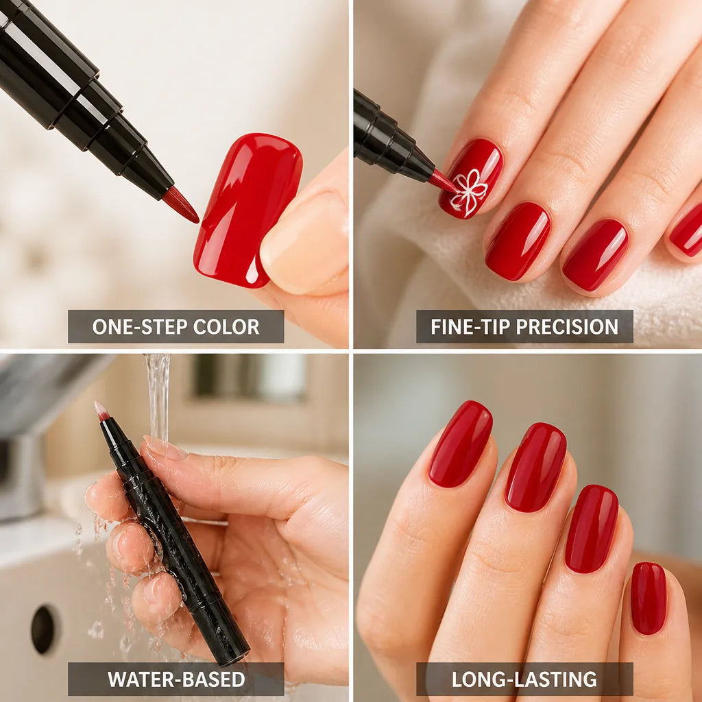 Gel Nail Pen One-Step Fine-Tip Water-Based