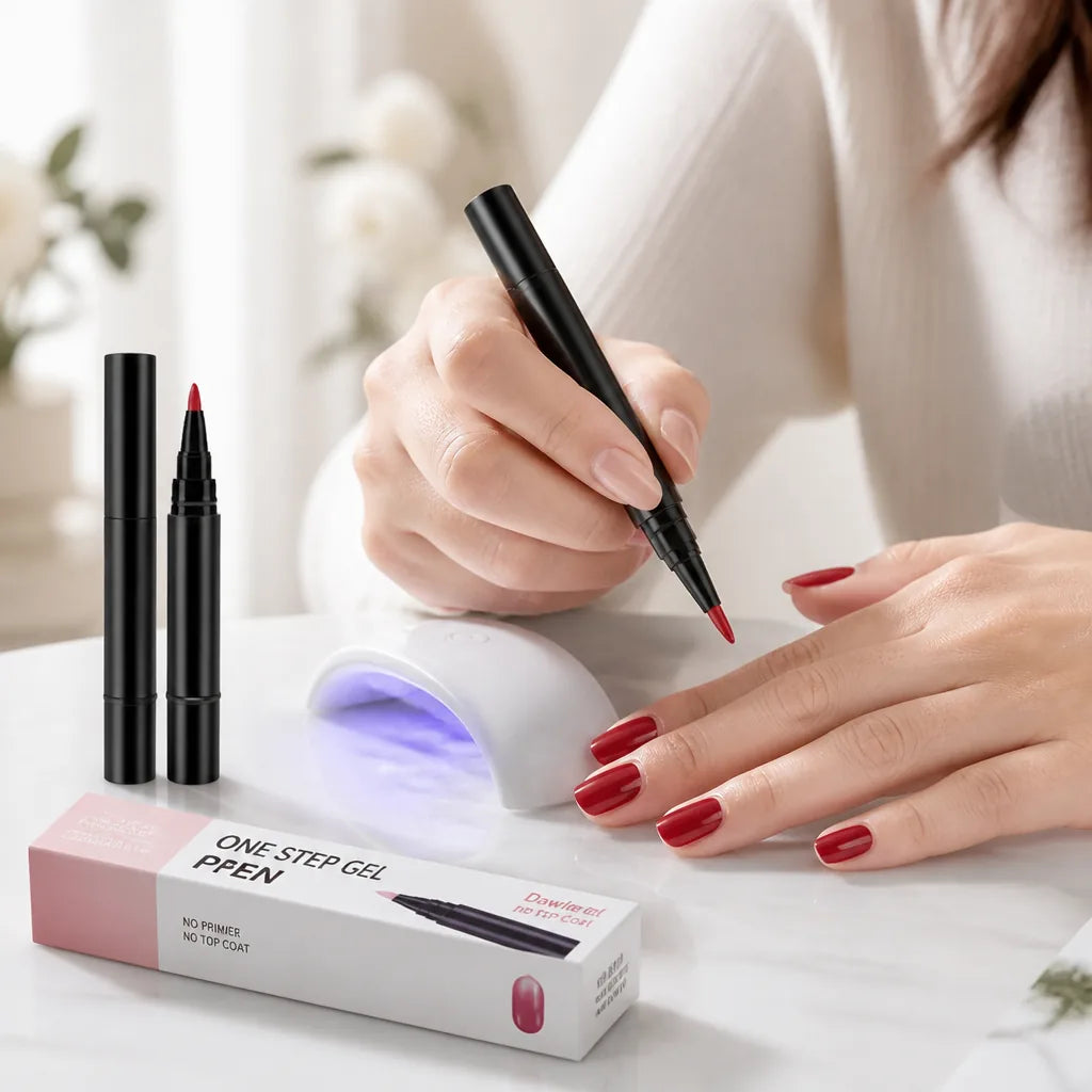 Gel Nail Pen One-Step Fine-Tip With UV Lamp