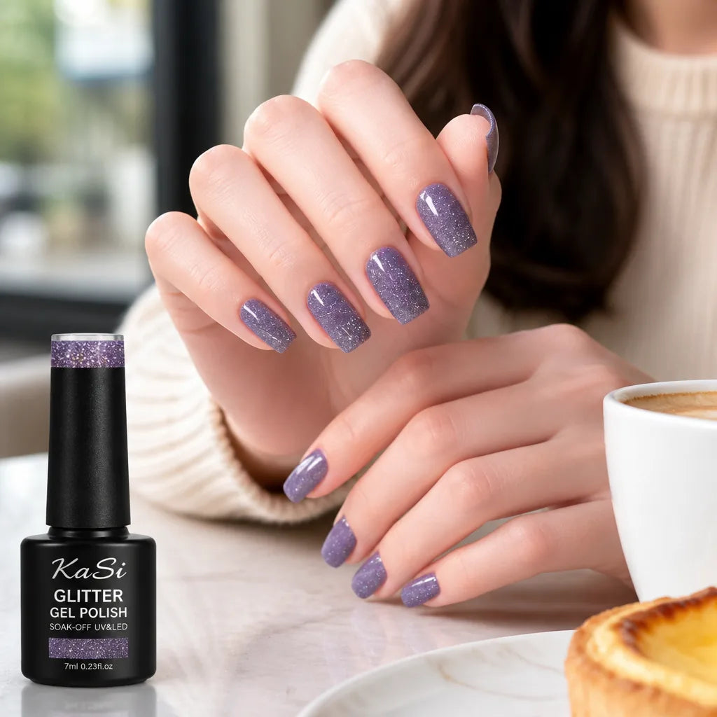Gel Nail Polish Sparkling High-Gloss & Long-Lasting Nine Colors