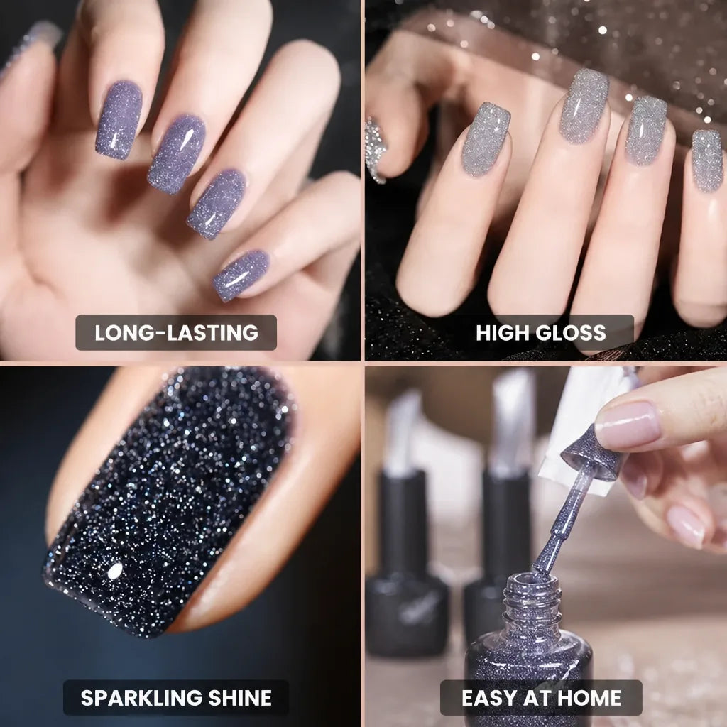 Gel Nail Polish Sparkling High-Gloss & Long-Lasting Nine Colors