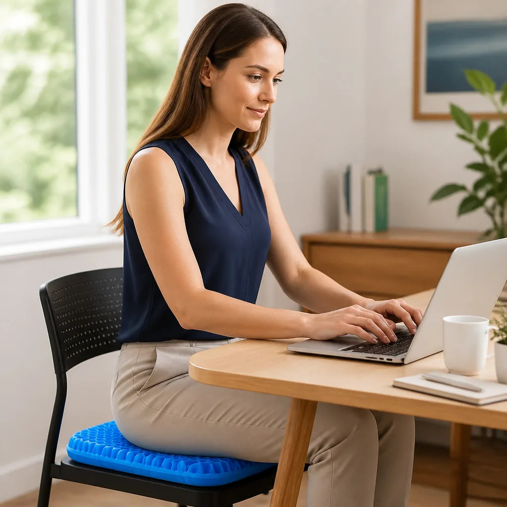 Gel Seat Cushion Honeycomb Breathable Pressure Relief