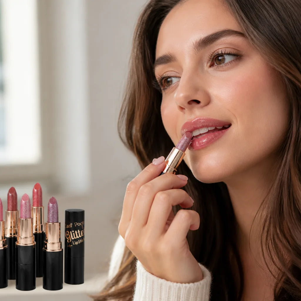 Glitter Lipstick Diamond Finish Waterproof & Moisturizing