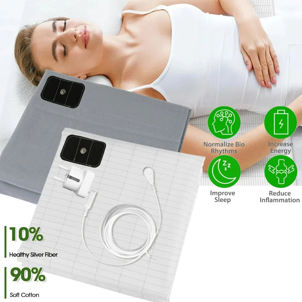 Grounding Bed Sheet Organic Cotton & Silver Fiber