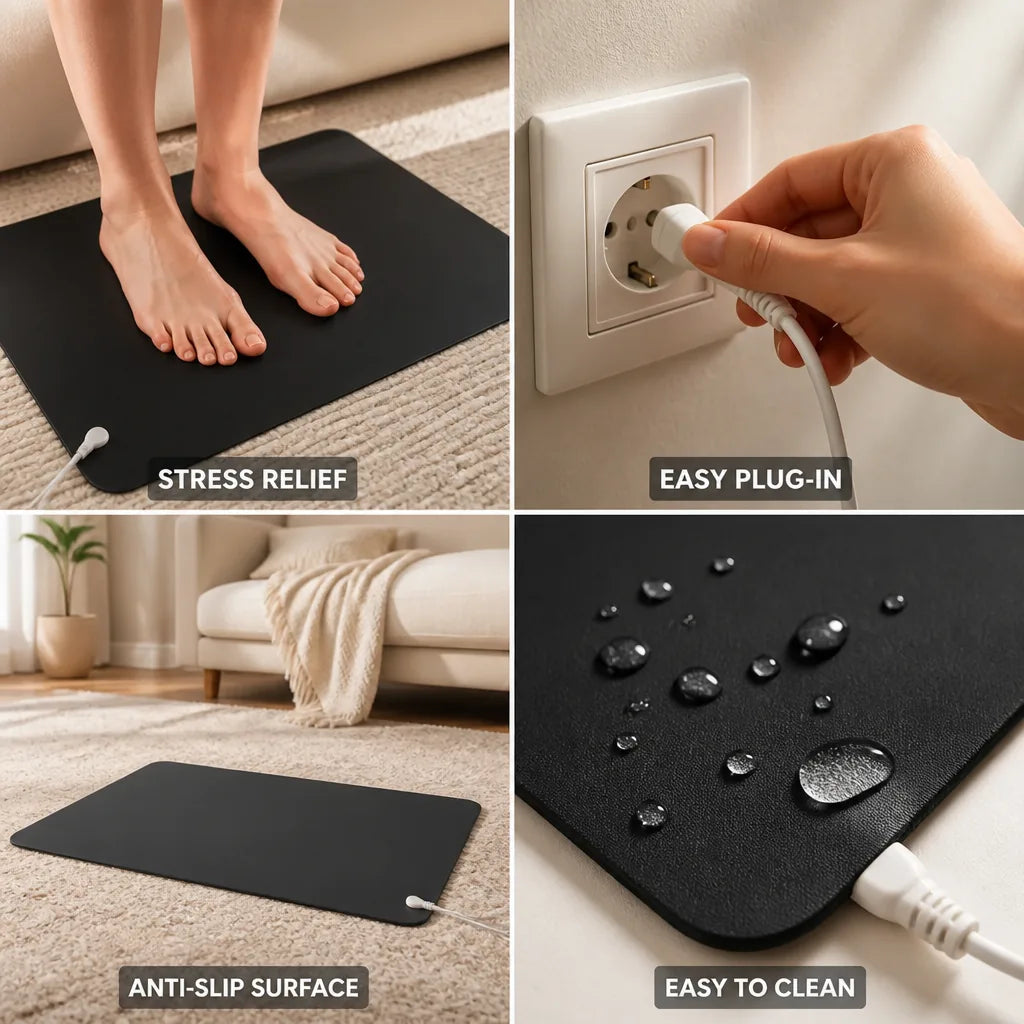 Grounding Mat Plug-In Anti-Slip Stress Relief