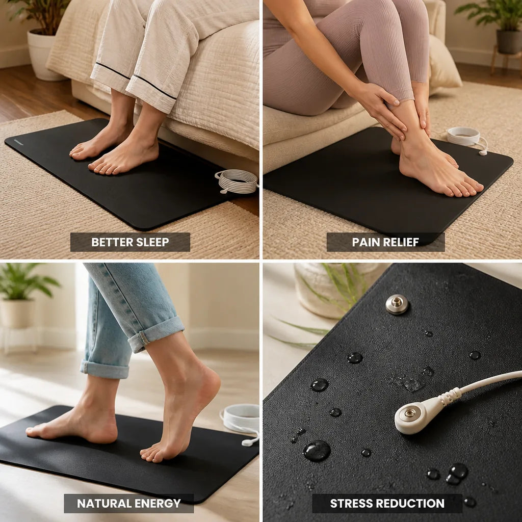 Grounding Sleep Mat Faux Leather Sleep & Pain Relief