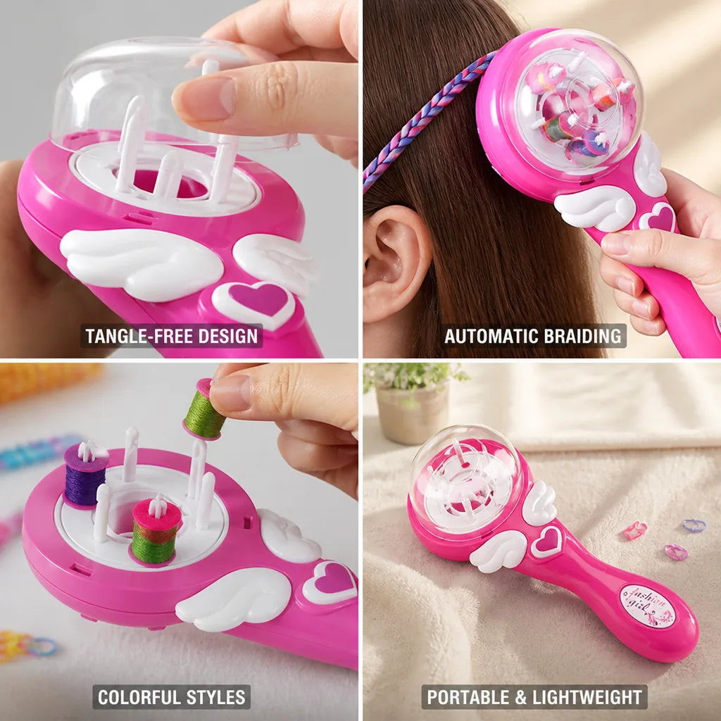 Hair Braider Automatic 360 Degree Tangle-Free