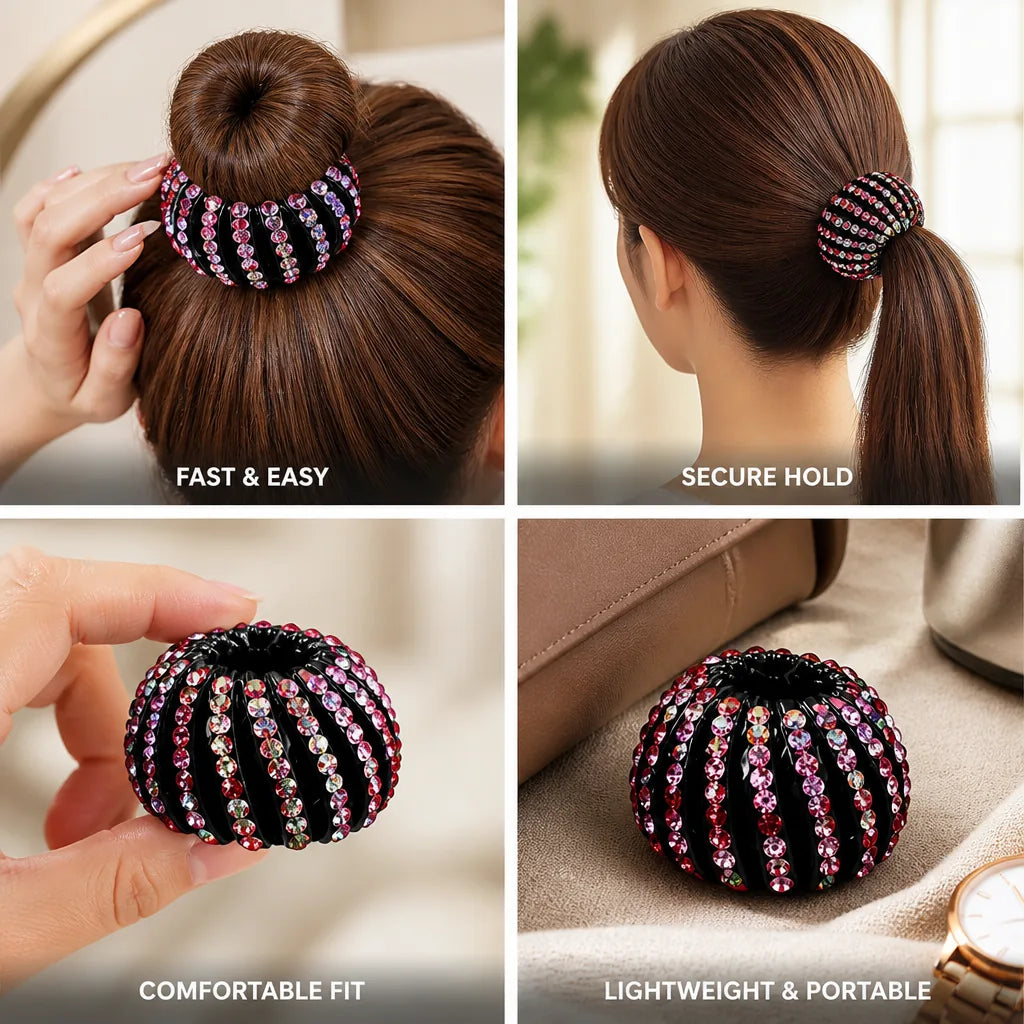 Hair Clip Crystal Embellished Secure Grip
