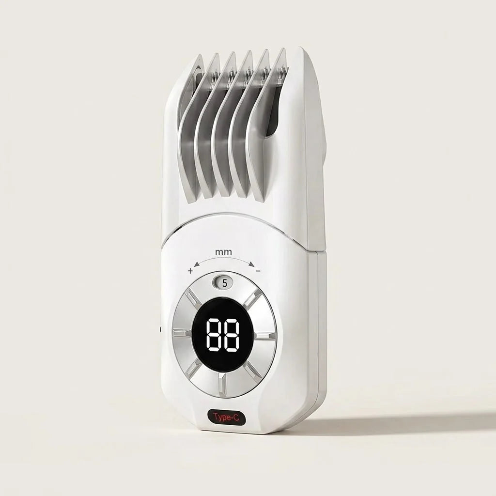 Hair Clipper Adjustable Length LCD Display Detachable Blade