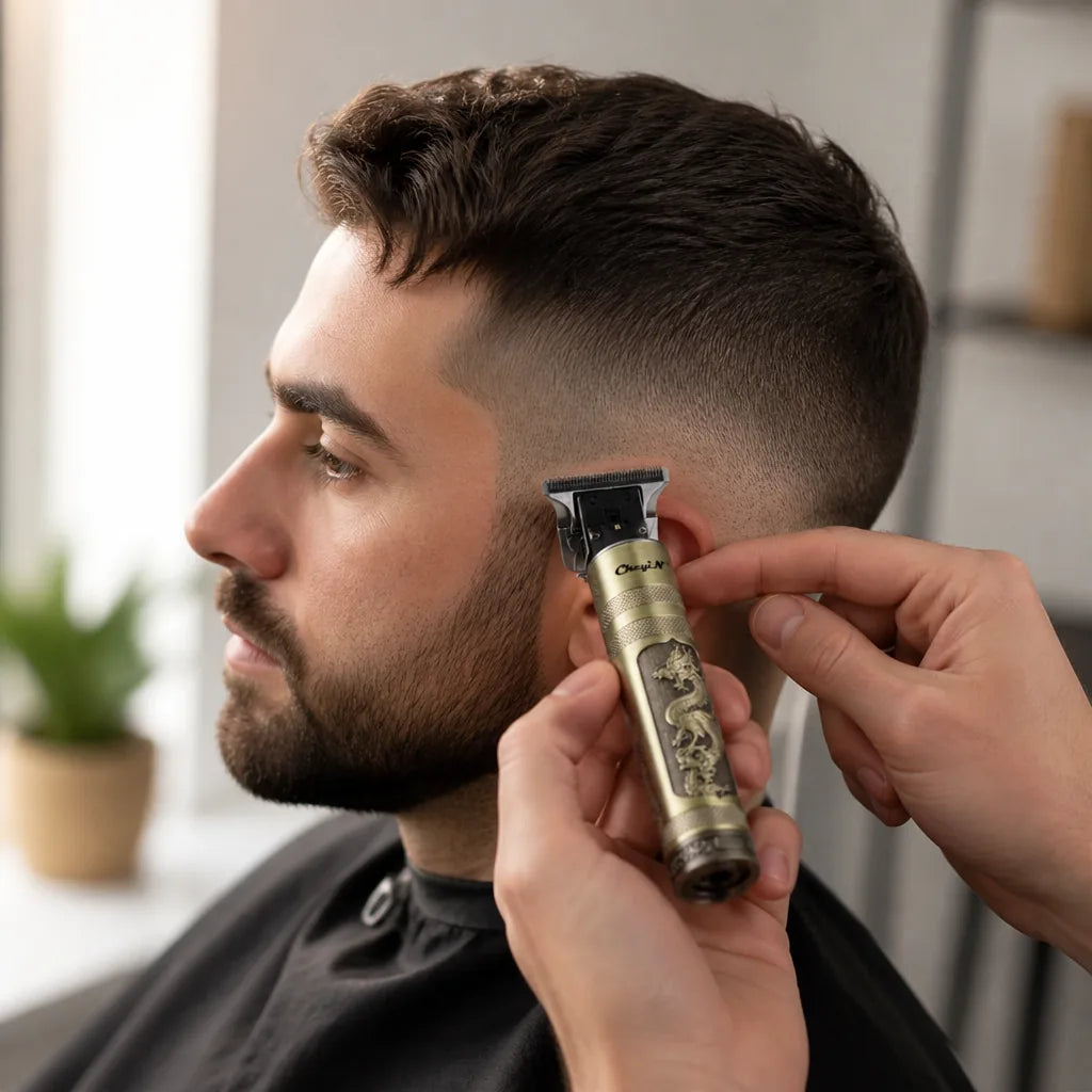 Hair Clipper Titanium Ceramic T-Blade USB-C Rechargeable