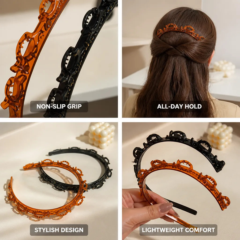 Hair Clips Non-Slip All-Day Hold Black & Brown