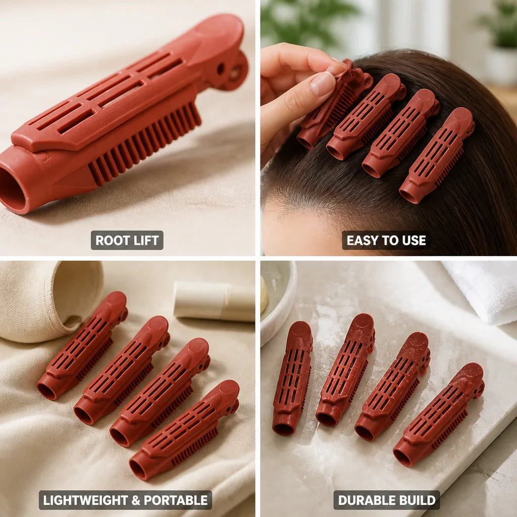 Hair Clips Root-Lifting Heat-Free Set of 4