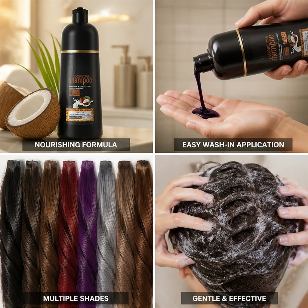 Hair Color Shampoo Coconut-Enriched Wash-In