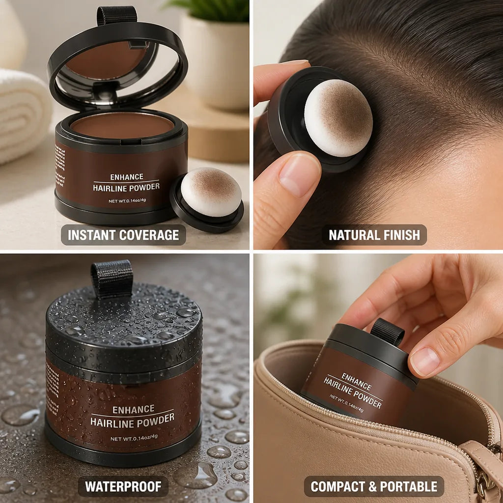 Hair Concealer Powder Fast-Drying & Waterproof Natural-Look 2 Pack