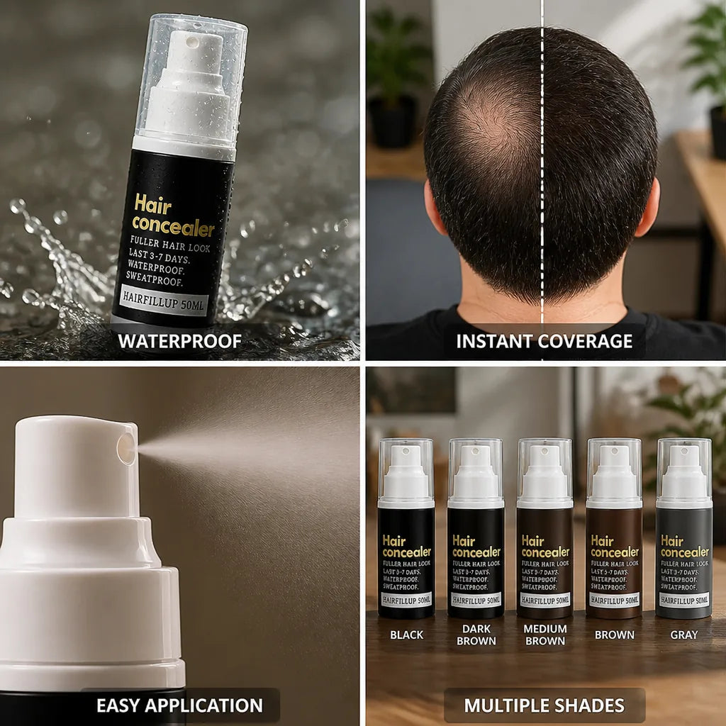 Hair Concealer Waterproof Natural-Looking Coverage Multiple Shades