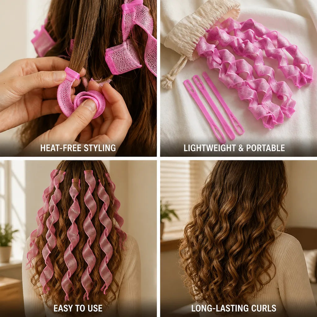 Hair Curlers No-Heat Spiral 45cm
