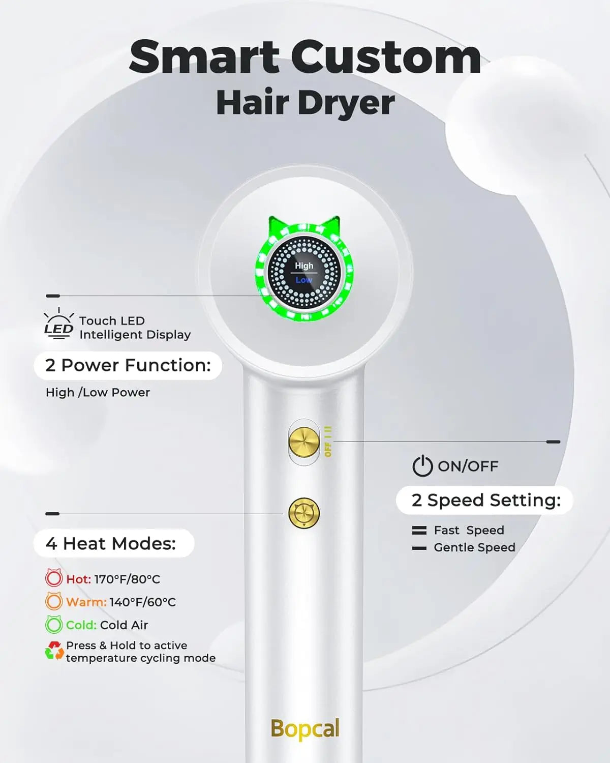 Hair Dryer High-Speed Ionic 16 Modes