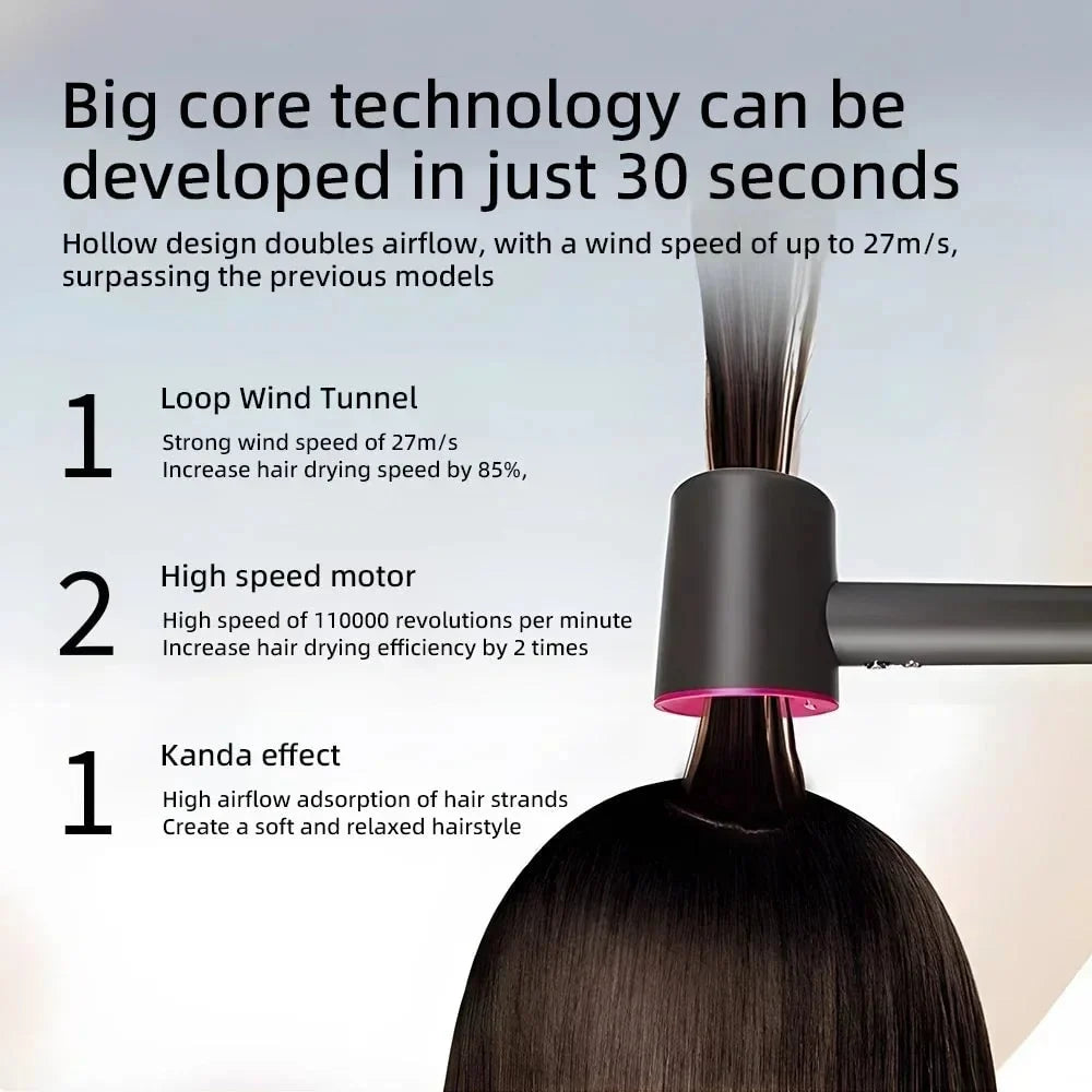 Hair Dryer Ionic High-Speed Magnetic Nozzle