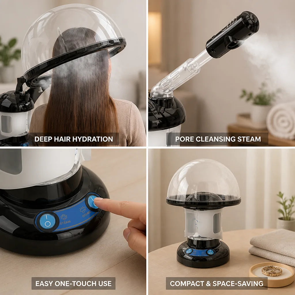 Hair & Facial Steamer Salon Quality Deep Hydration