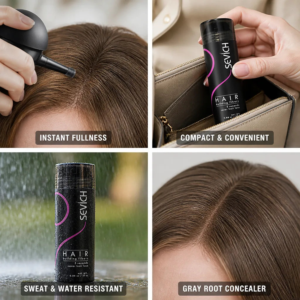 Hair Fiber Spray Instant Thickening Color Match Sweat-Resistant