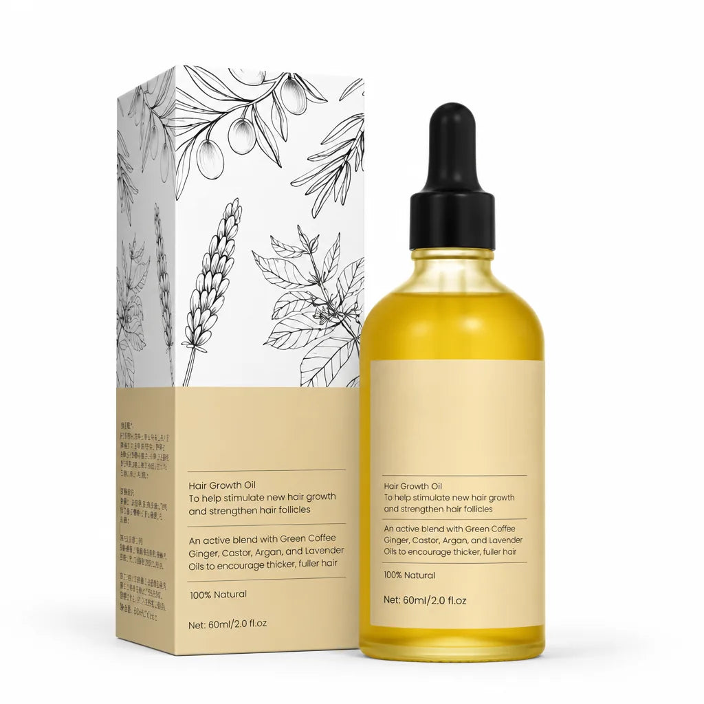 Hair Growth Oil Vegan Plant-Based Set of 2