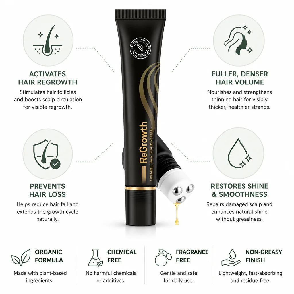 Hair Growth Serum Organic Roll-On Fragrance-Free