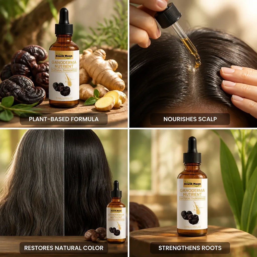 Hair Oil Plant-Based Restores Natural Color & Nourishes Scalp