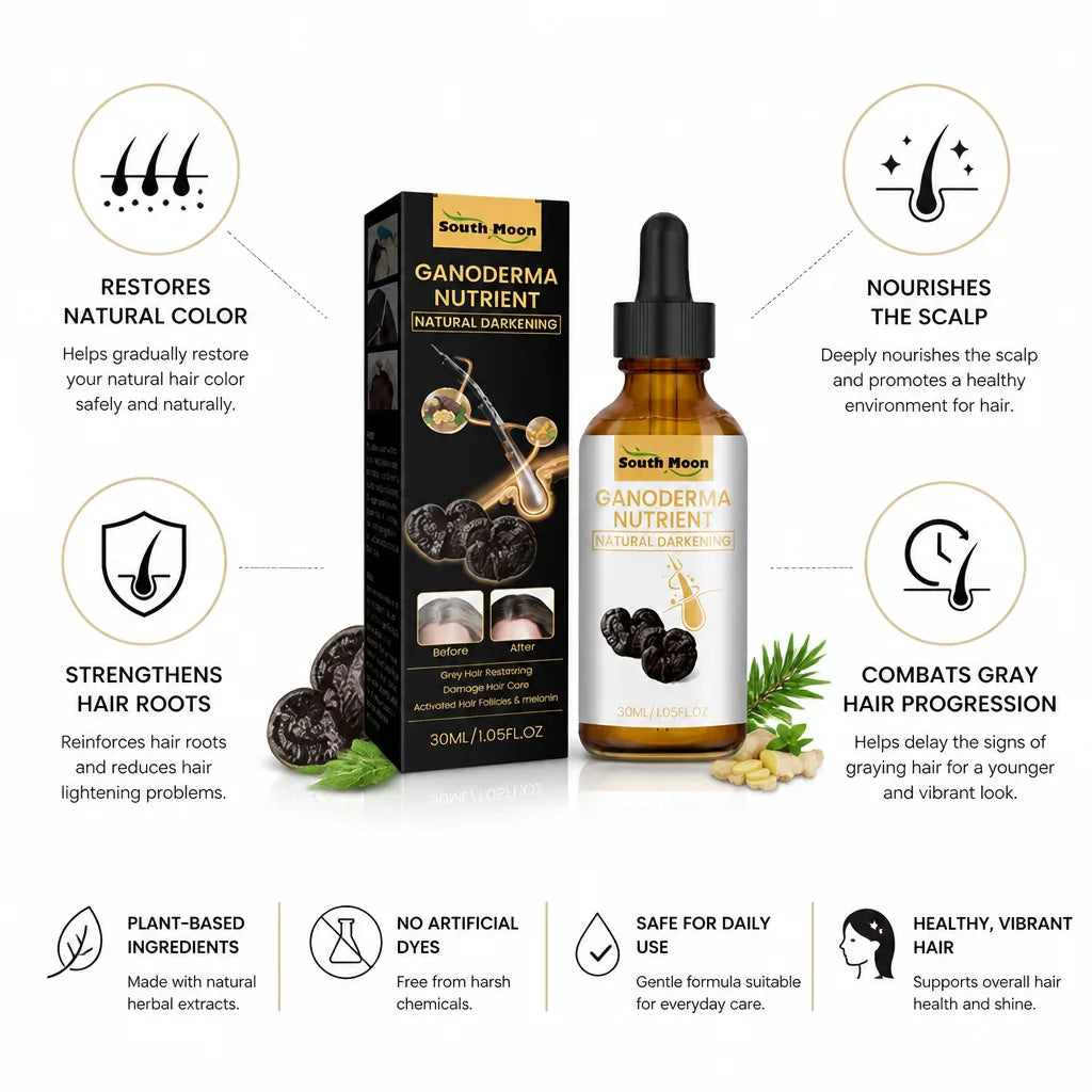 Hair Oil Plant-Based Restores Natural Color & Nourishes Scalp