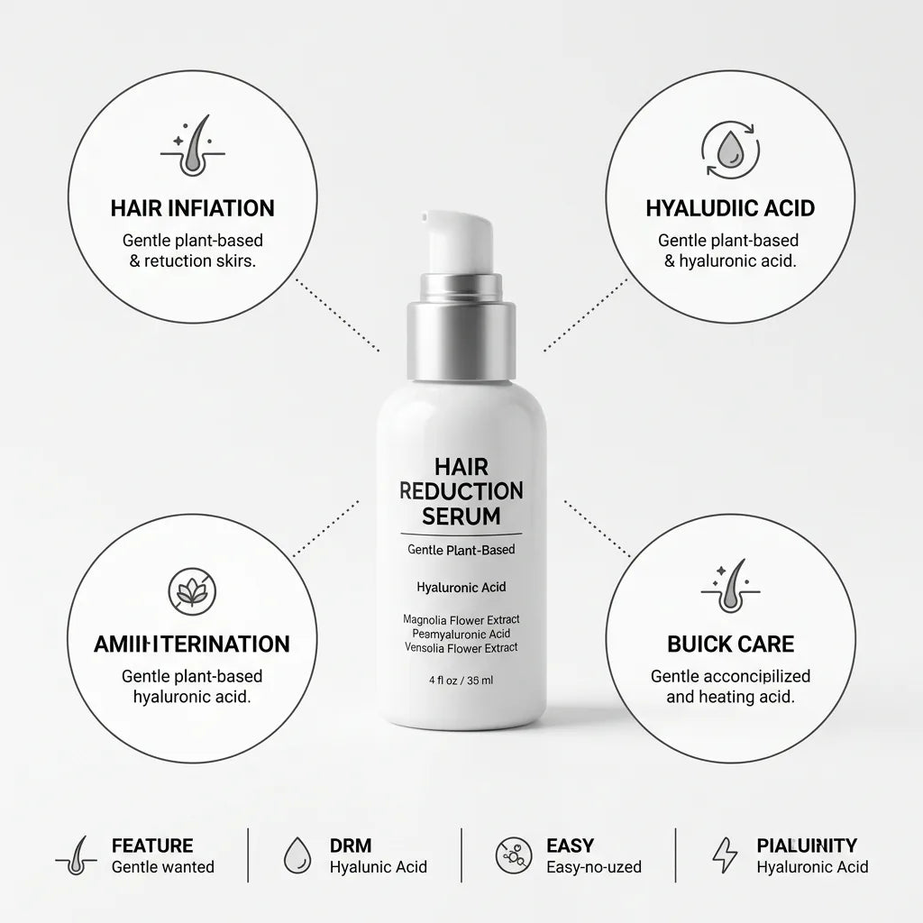 Hair Reduction Serum Gentle Plant-Based Hyaluronic Acid
