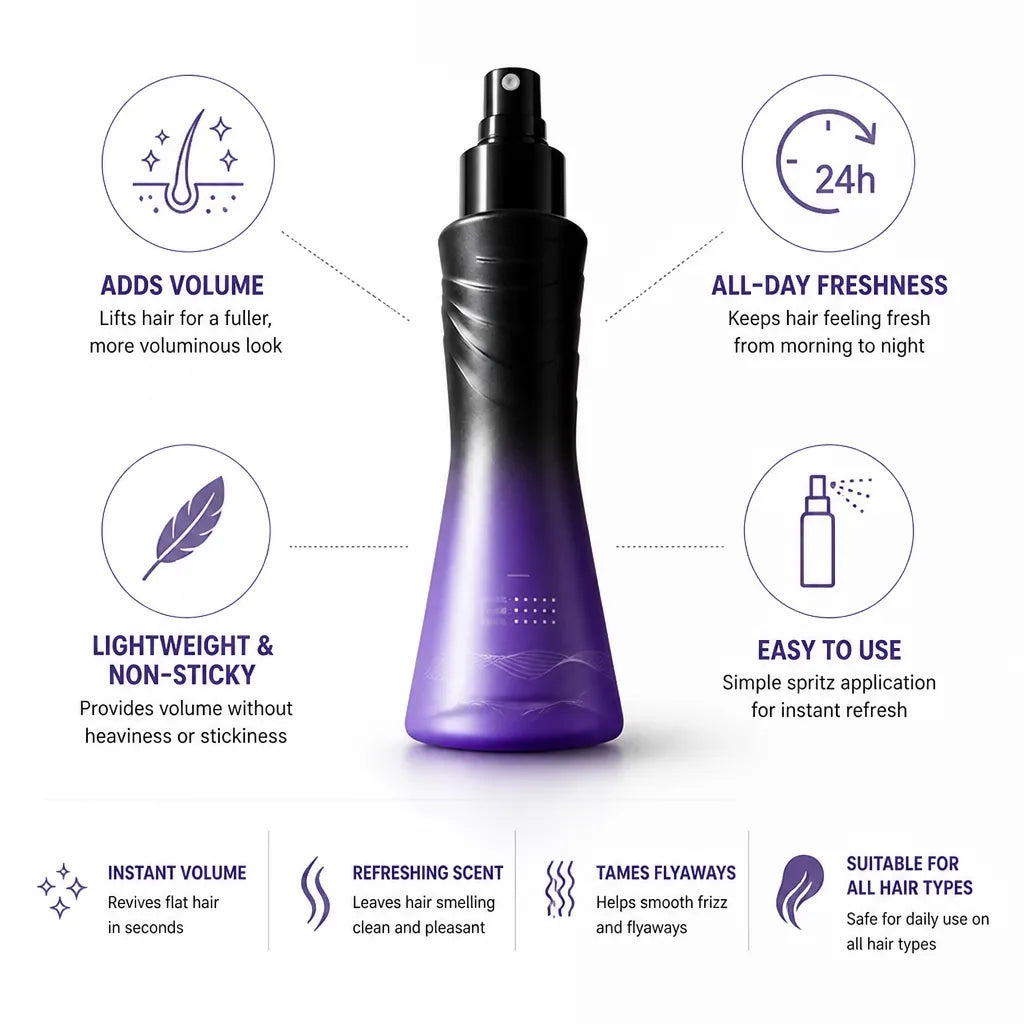 Hair Refresh Spray Instant Volume Non-Sticky Lightweight