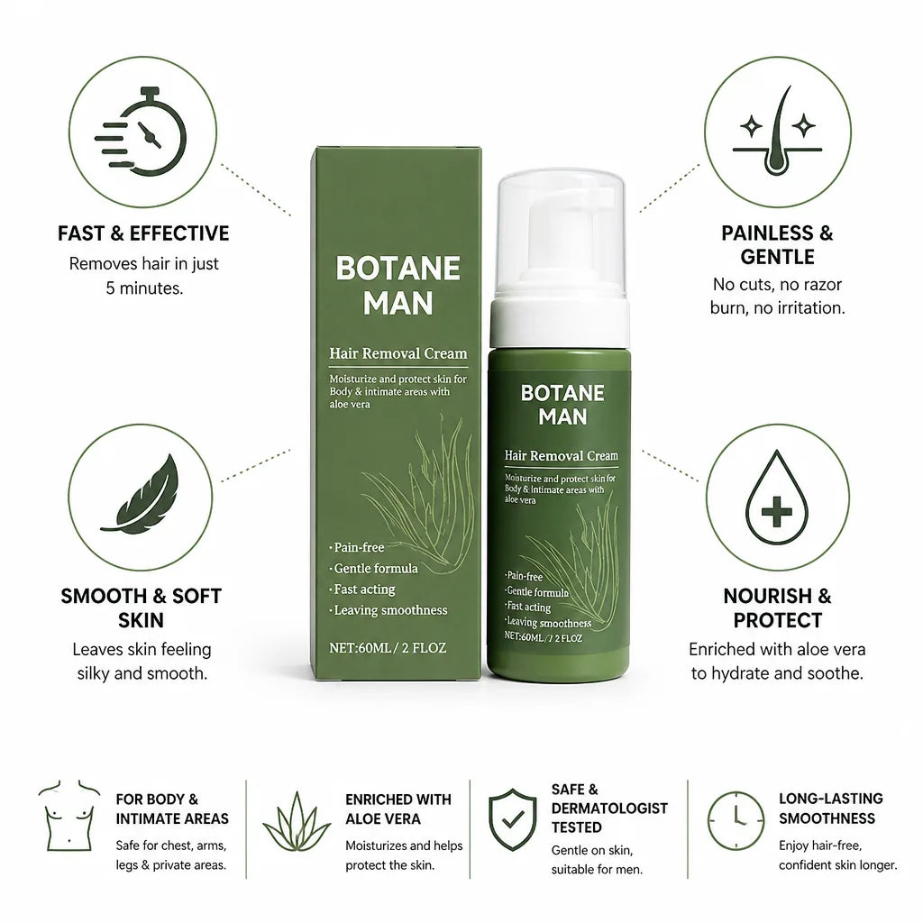 Hair Removal Cream 5-Minute No-Cut & No-Irritation