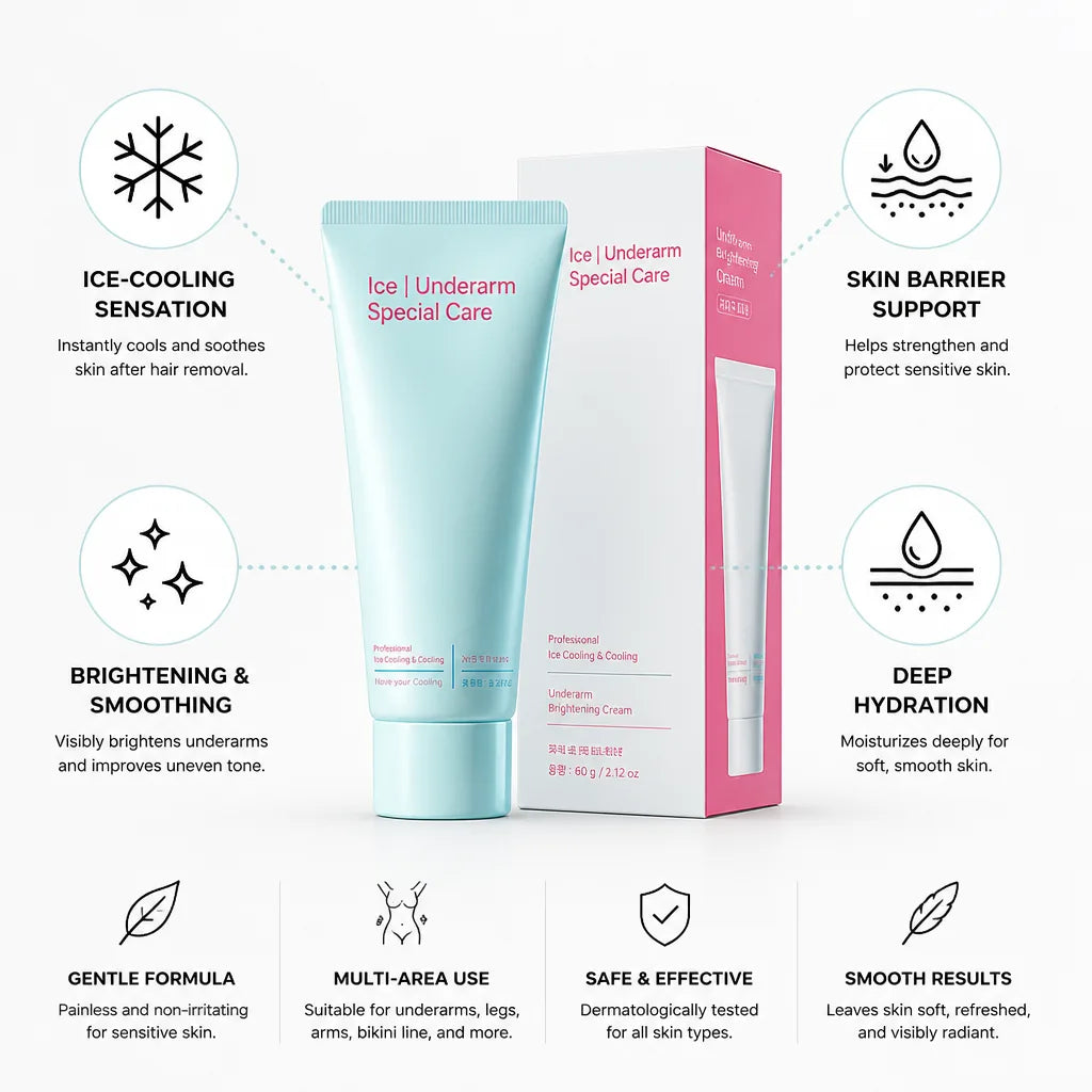 Hair Removal Cream Ice-Cooling Underarm Brightening Sensitive Skin