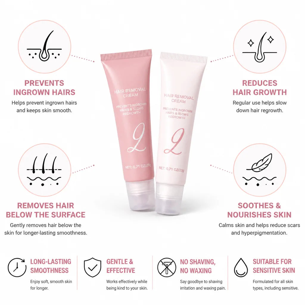 Hair Removal Cream Prevents Ingrown Hairs & Slows Regrowth