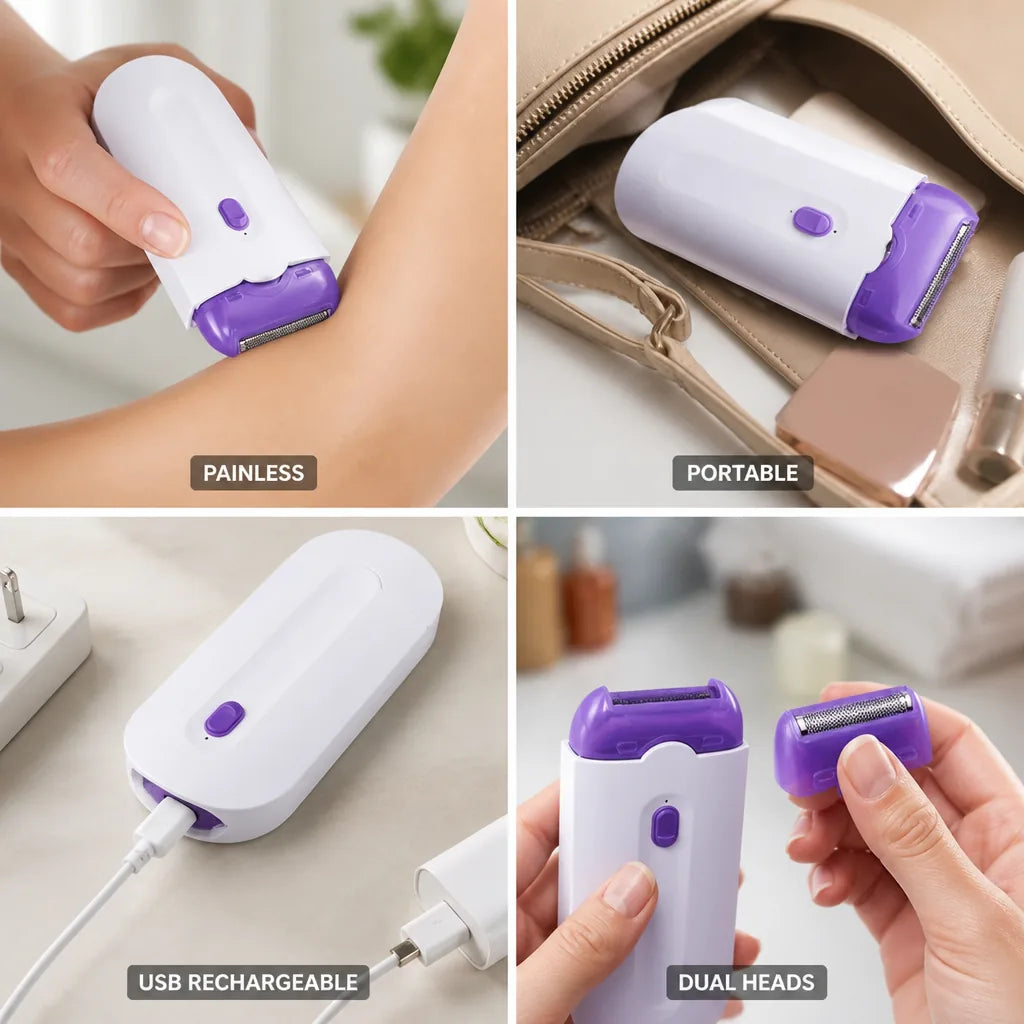 Hair Removal Kit Painless USB Rechargeable Dual Heads