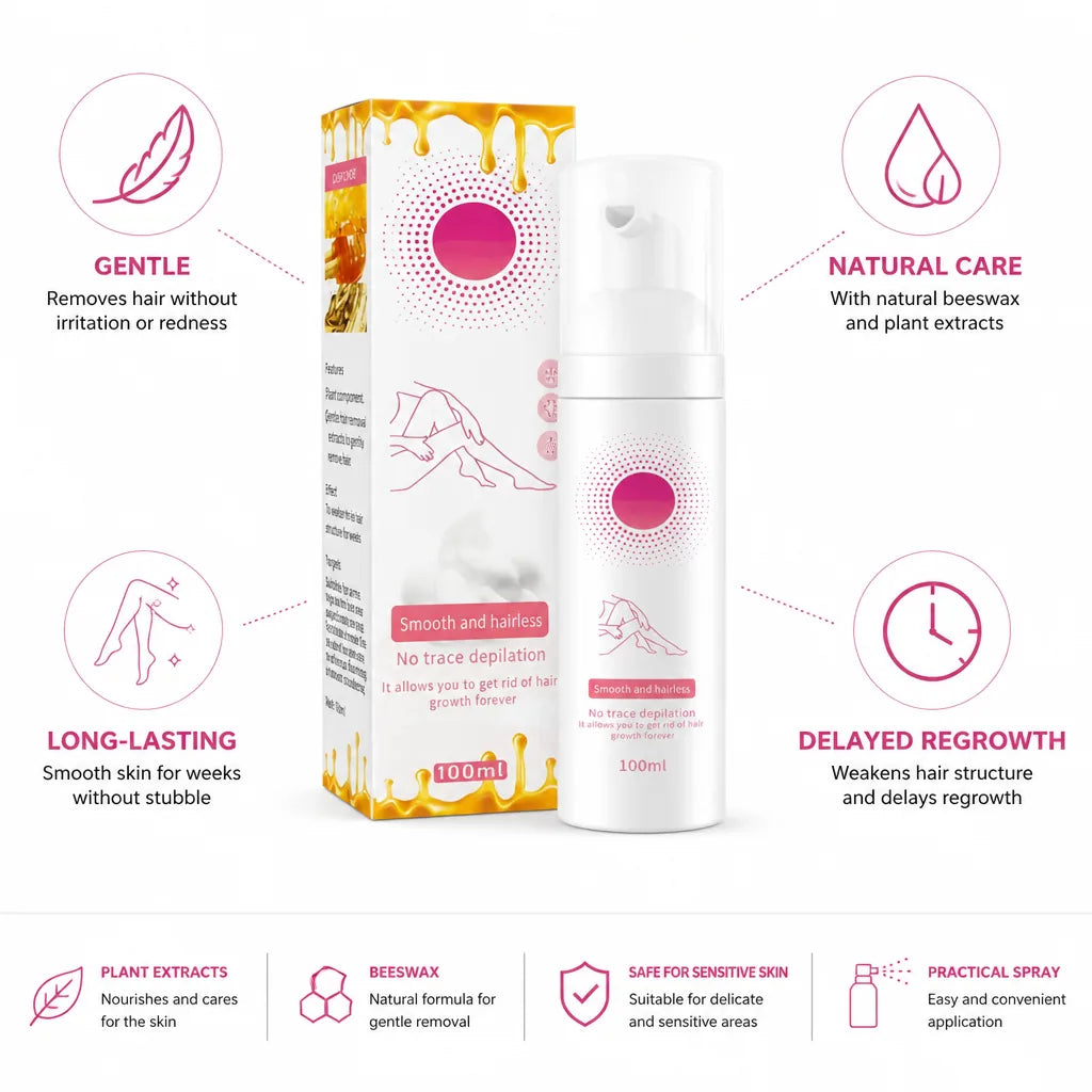 Hair Removal Spray Gentle Beeswax & Plant Extracts